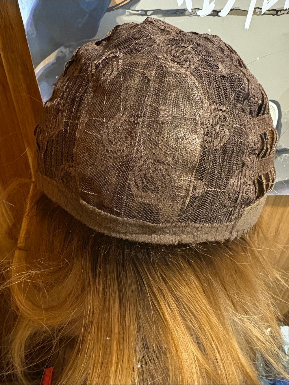 Light Brown Lace Wig Cap with Natural Brown Hair